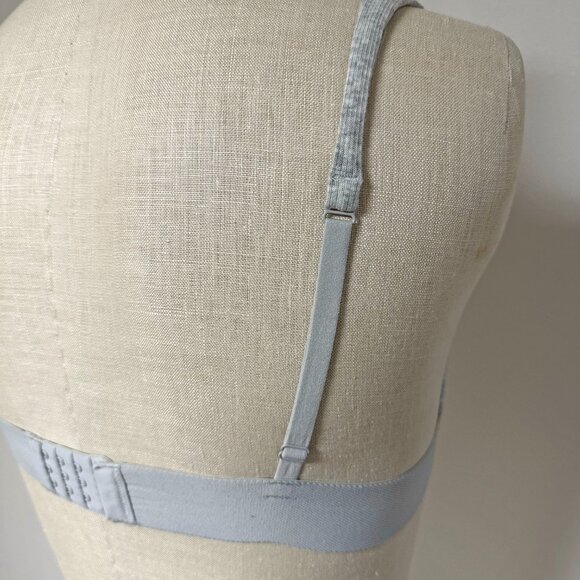 Stretch Cotton Rib Plunge Bralette - Picture 9 of 12